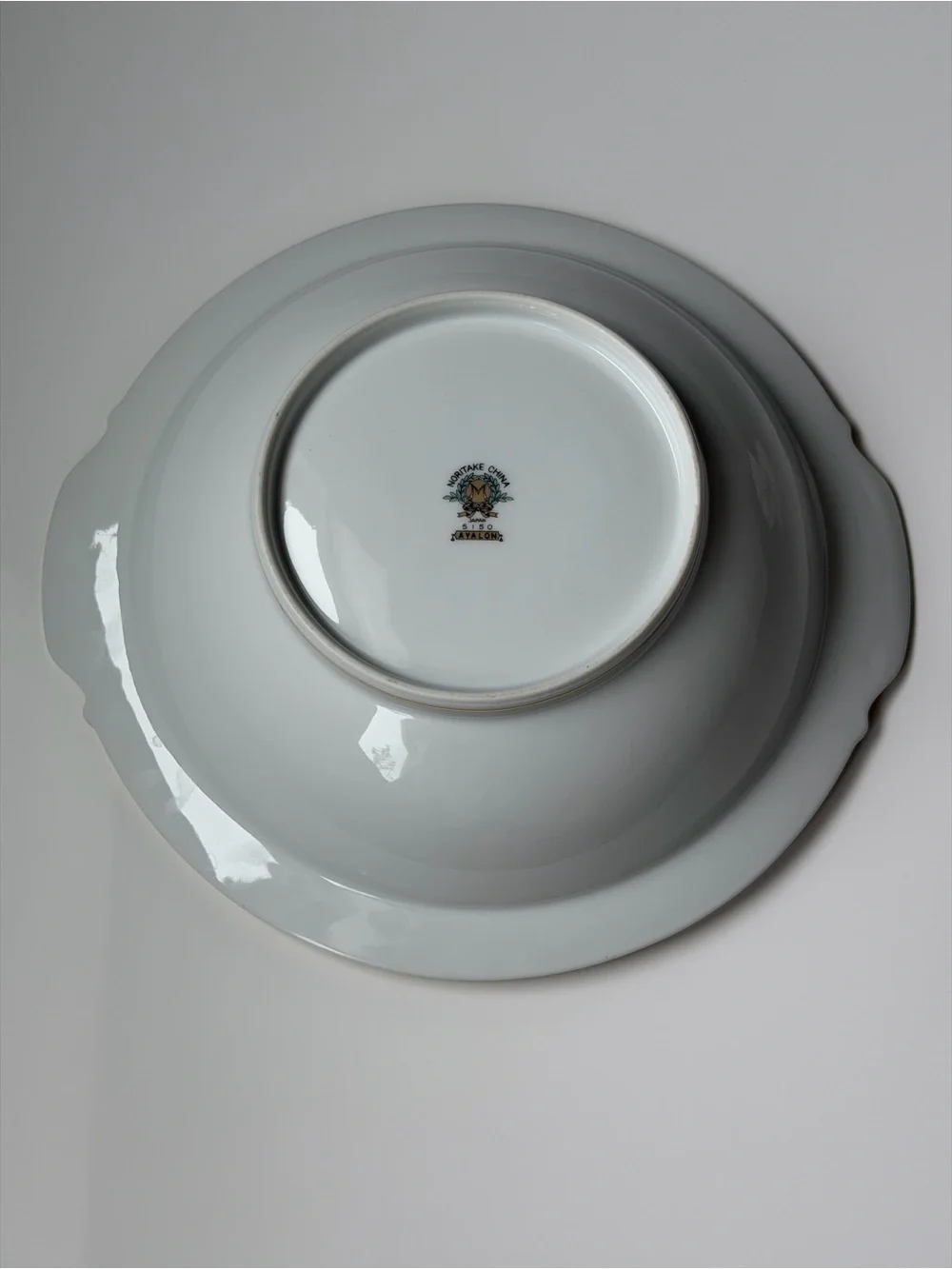 Noritake Avalon 5150 Porcelain Serving Bowl with Purple Violets & Gold Trim